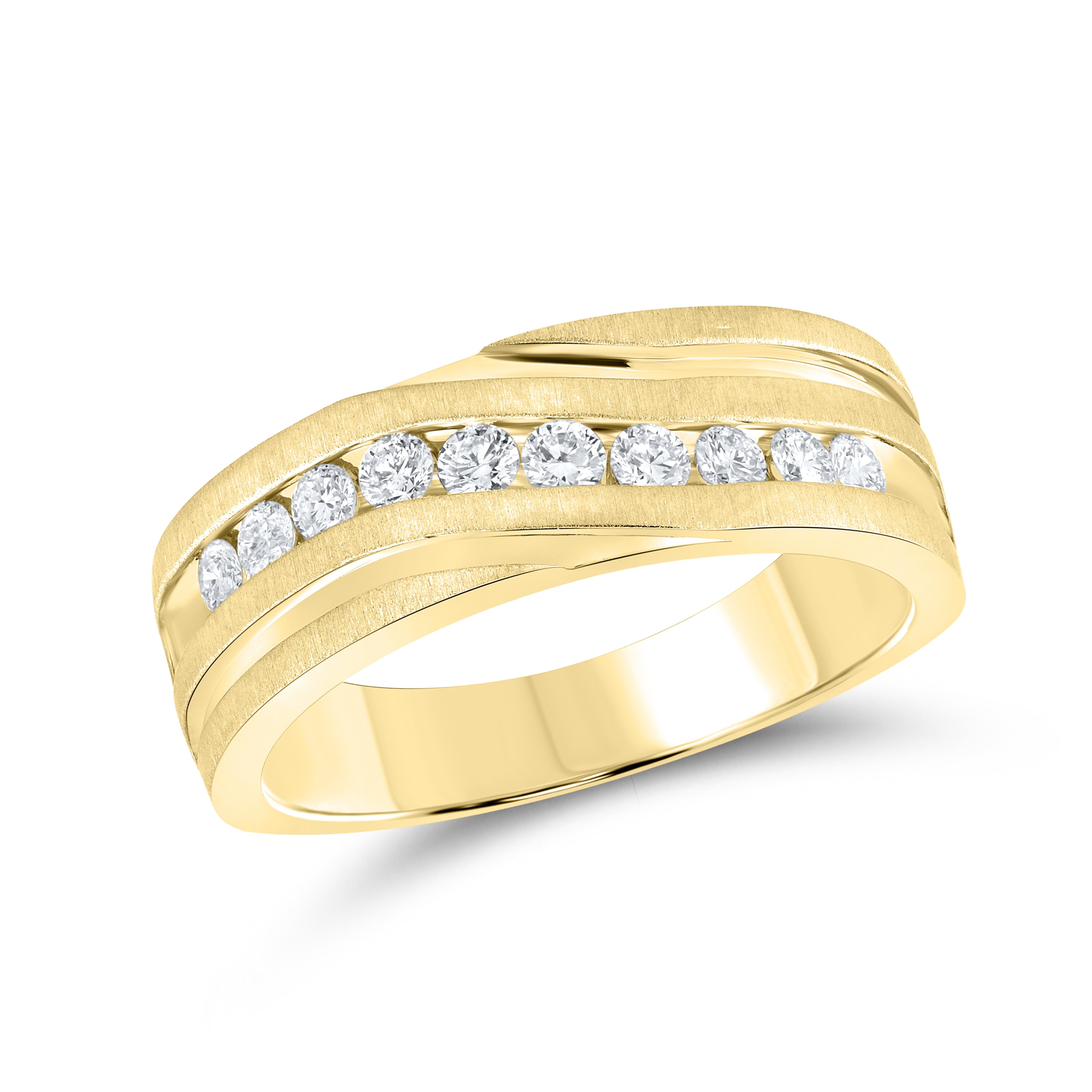 10k Yellow Gold 0.51CTW Men’s Diamond band