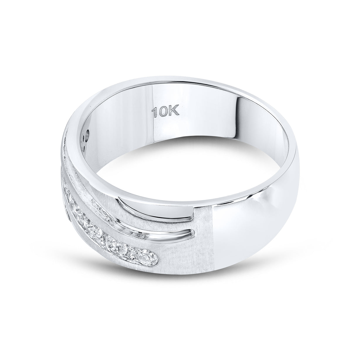 14kt WHITE GOLD 0.55 CTW MEN’S DIAMOND BAND