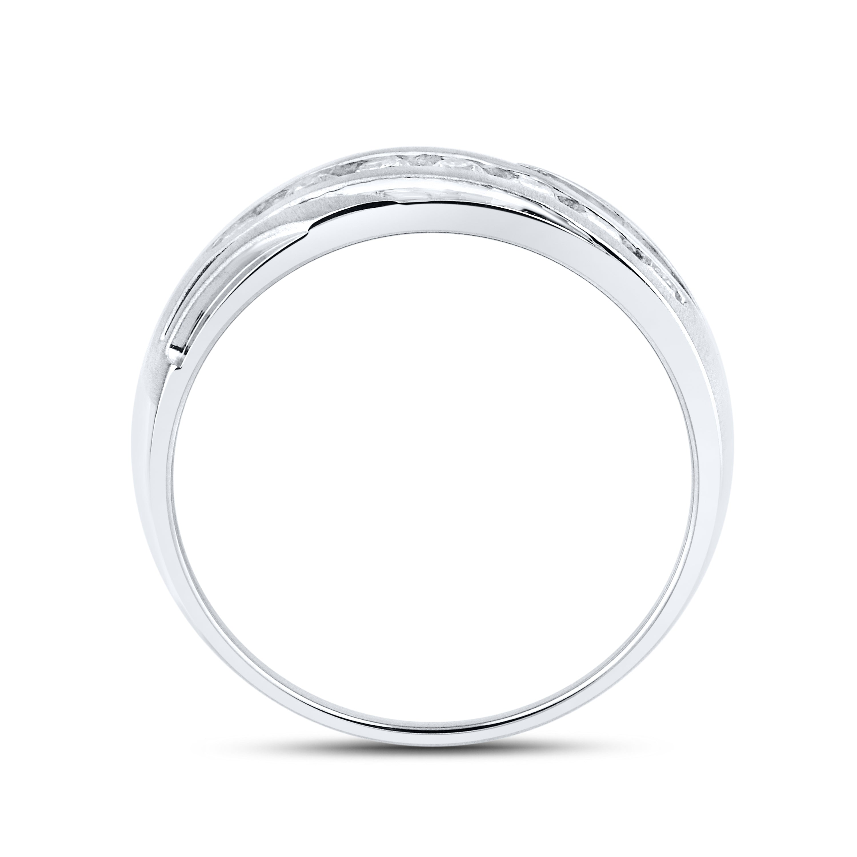 14kt WHITE GOLD 0.55 CTW MEN’S DIAMOND BAND