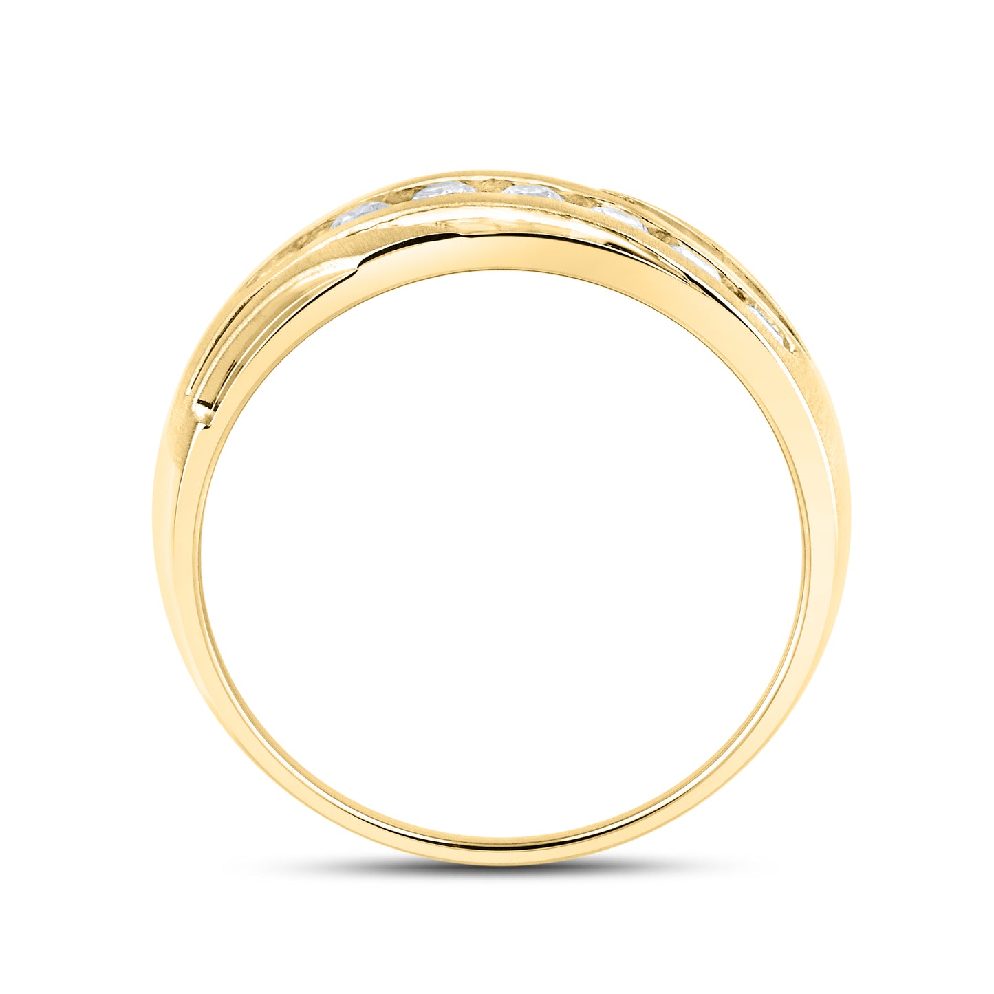 10KT YELLOW GOLD 0.53 CTW MEN’S DIAMOND BAND
