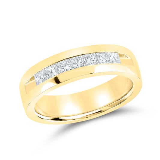 14KT YELLOW GOLD 0.51 CTW DIAMOND MEN’S BAND