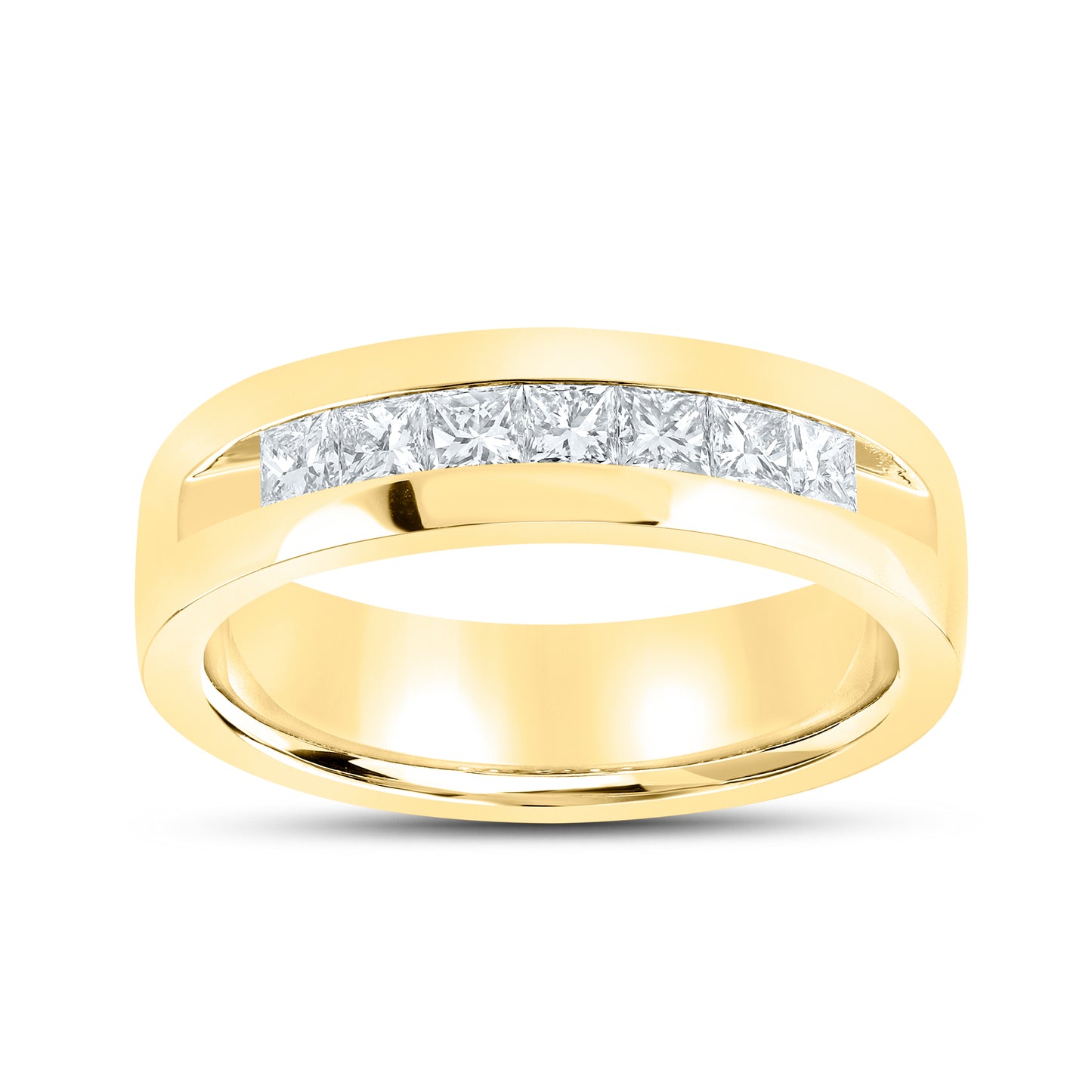 14KT YELLOW GOLD 0.51 CTW DIAMOND MEN’S BAND