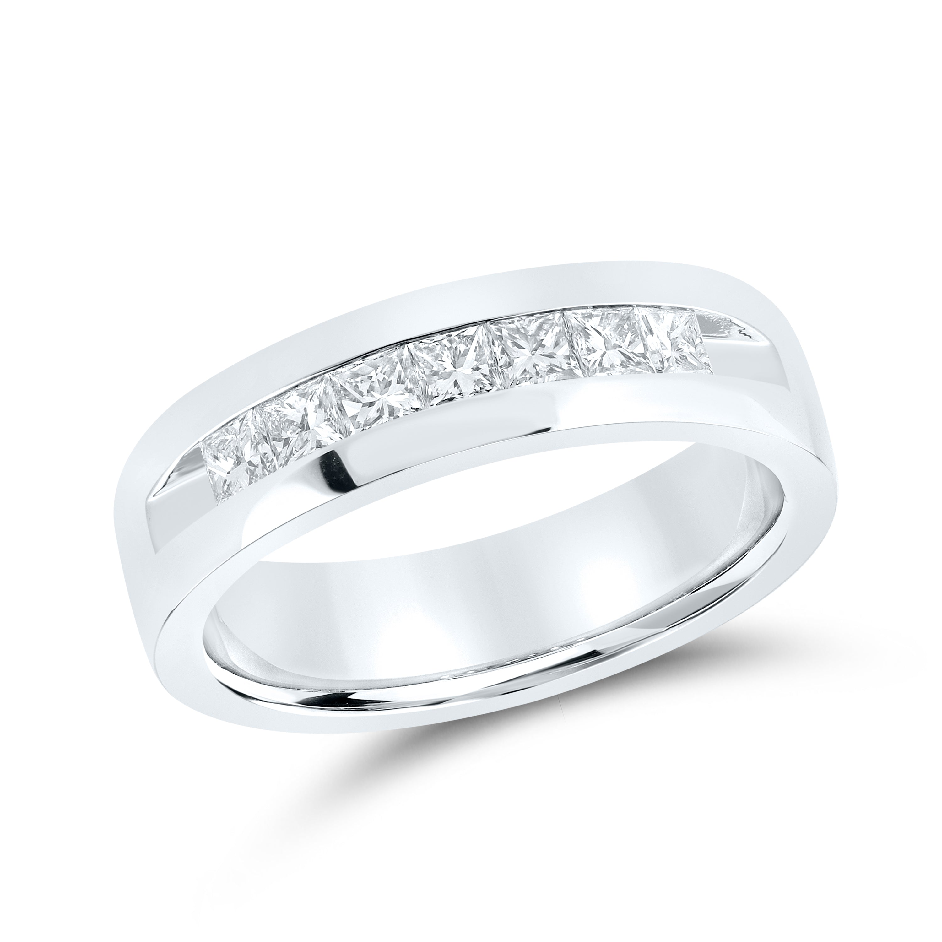 14KT WHITE GOLD 0.46 CTW DIAMOND MEN’S BAND