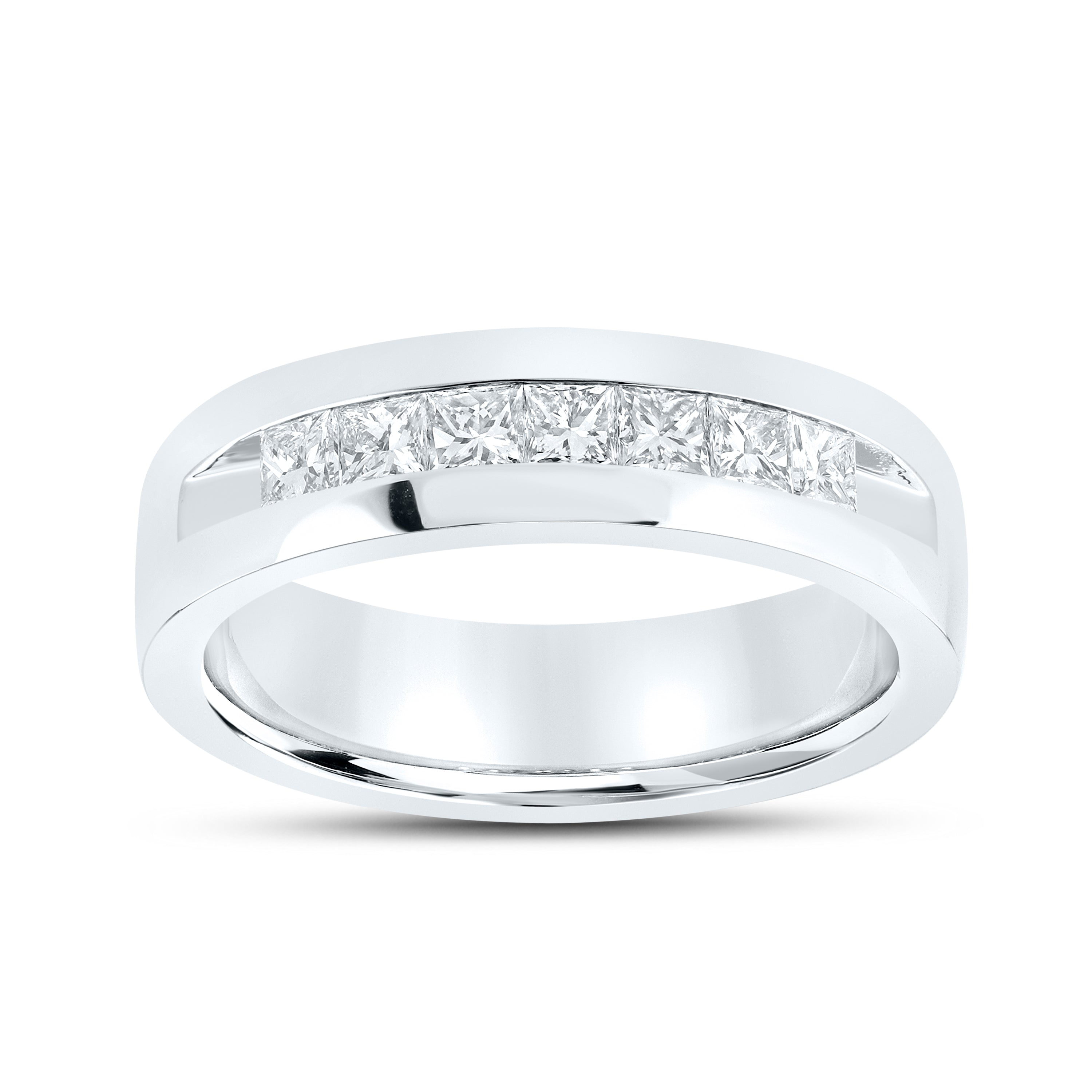 14KT WHITE GOLD 0.46 CTW DIAMOND MEN’S BAND