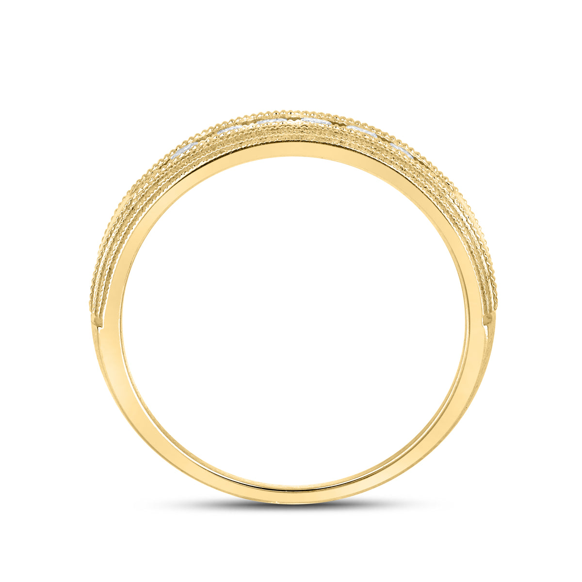 10KT YELLOW GOLD 0.49 CTW MEN’S DIAMOND BAND