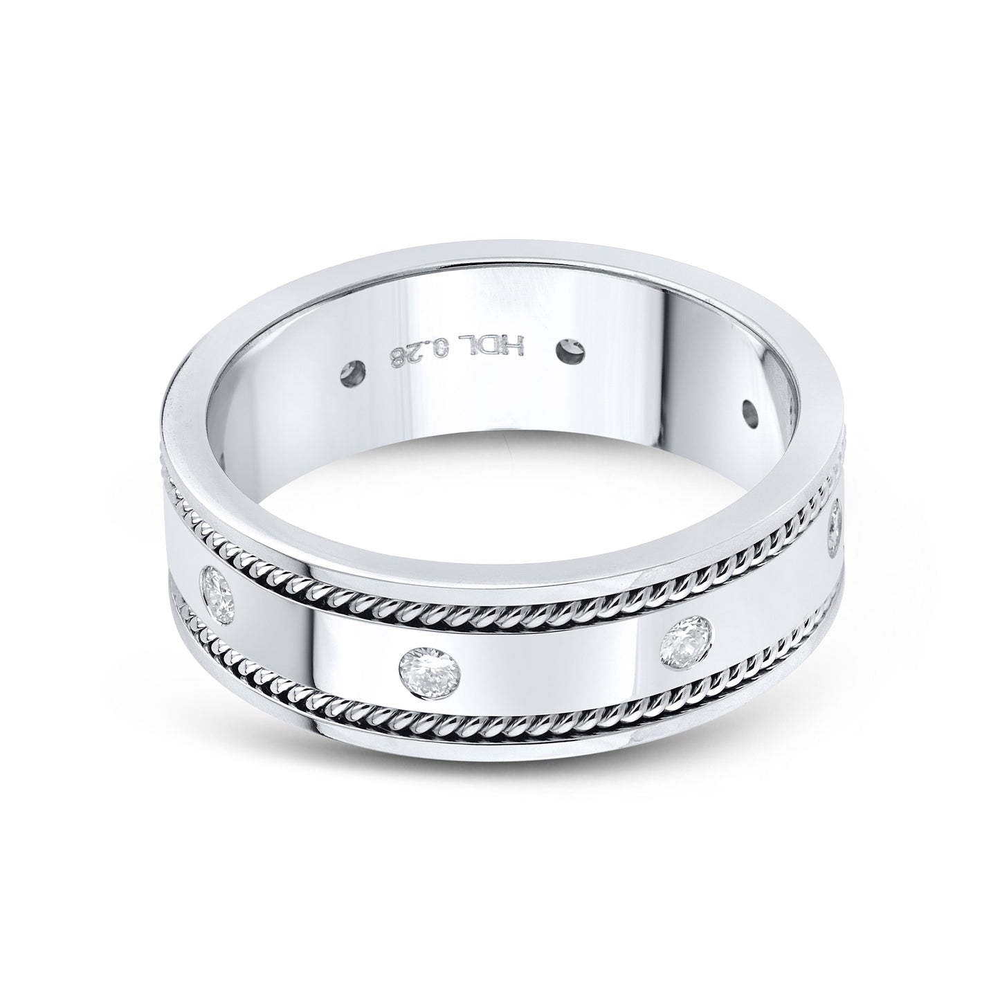 10K WHITE GOLD MEN’S ETERNITY BAND 0.27 CTW