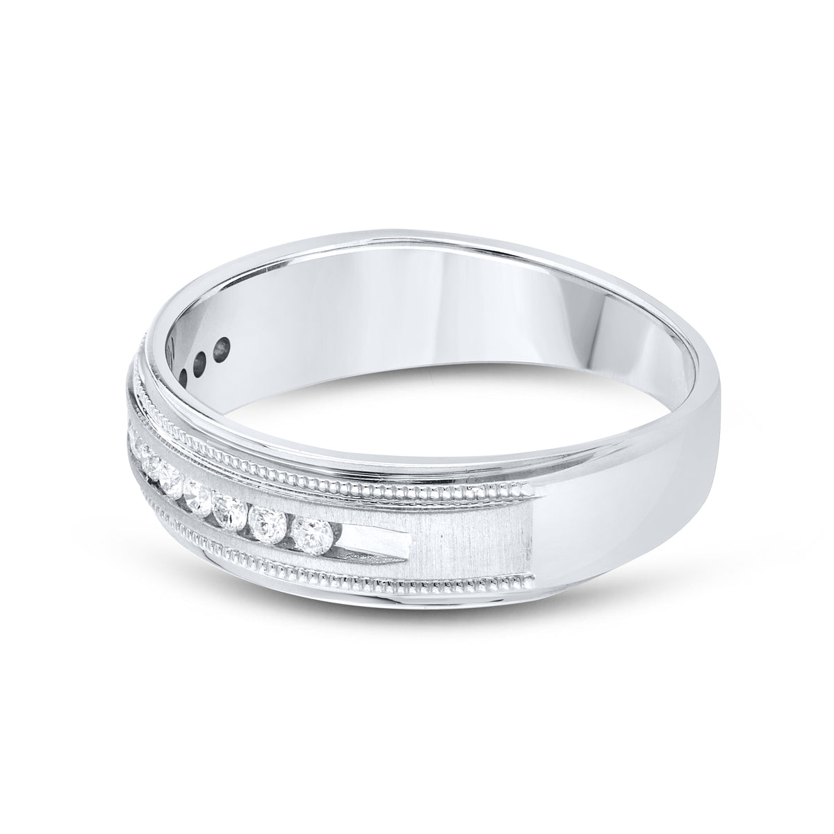 10kt White Gold  0.27 CTW Diamond Men’s Band