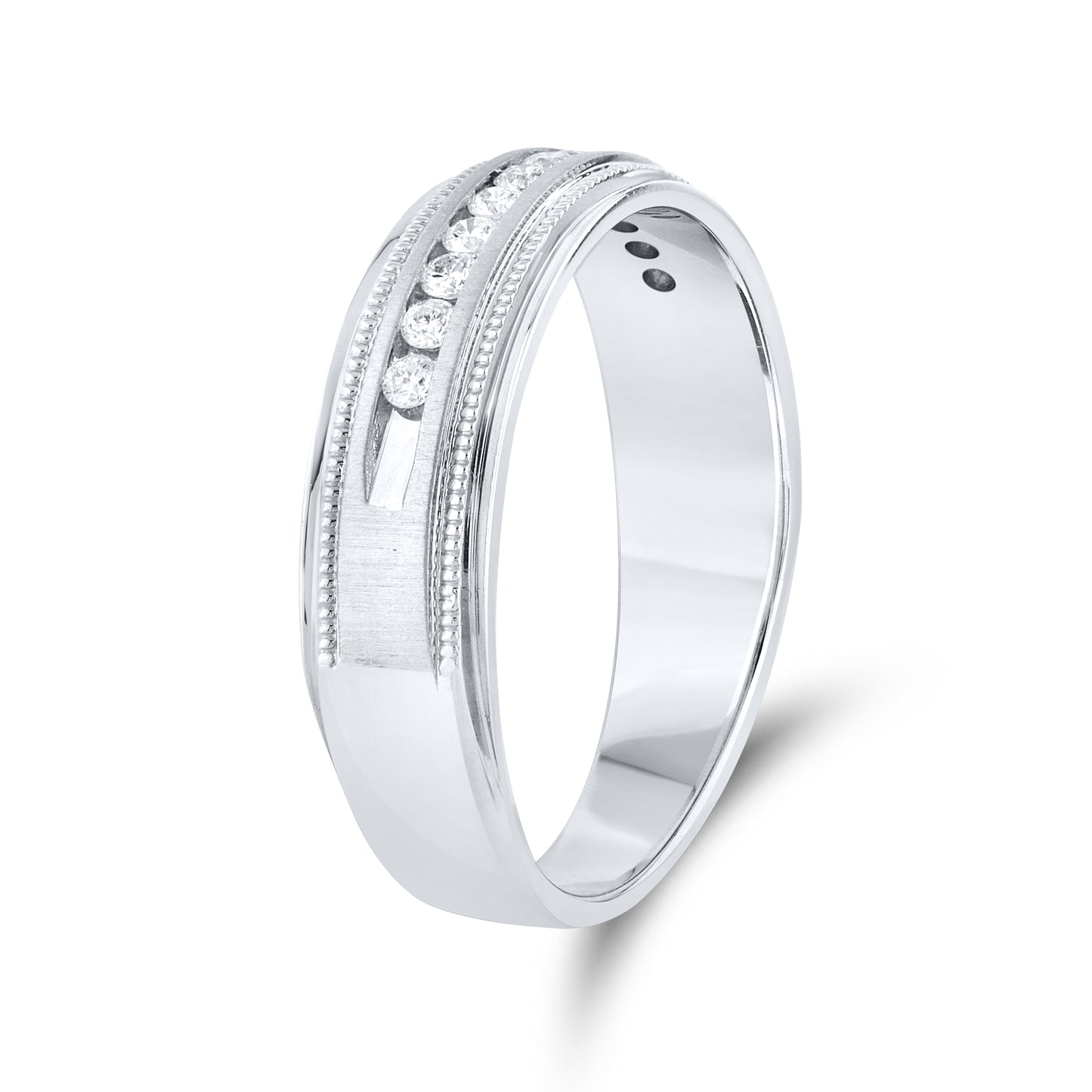 10kt White Gold  0.27 CTW Diamond Men’s Band