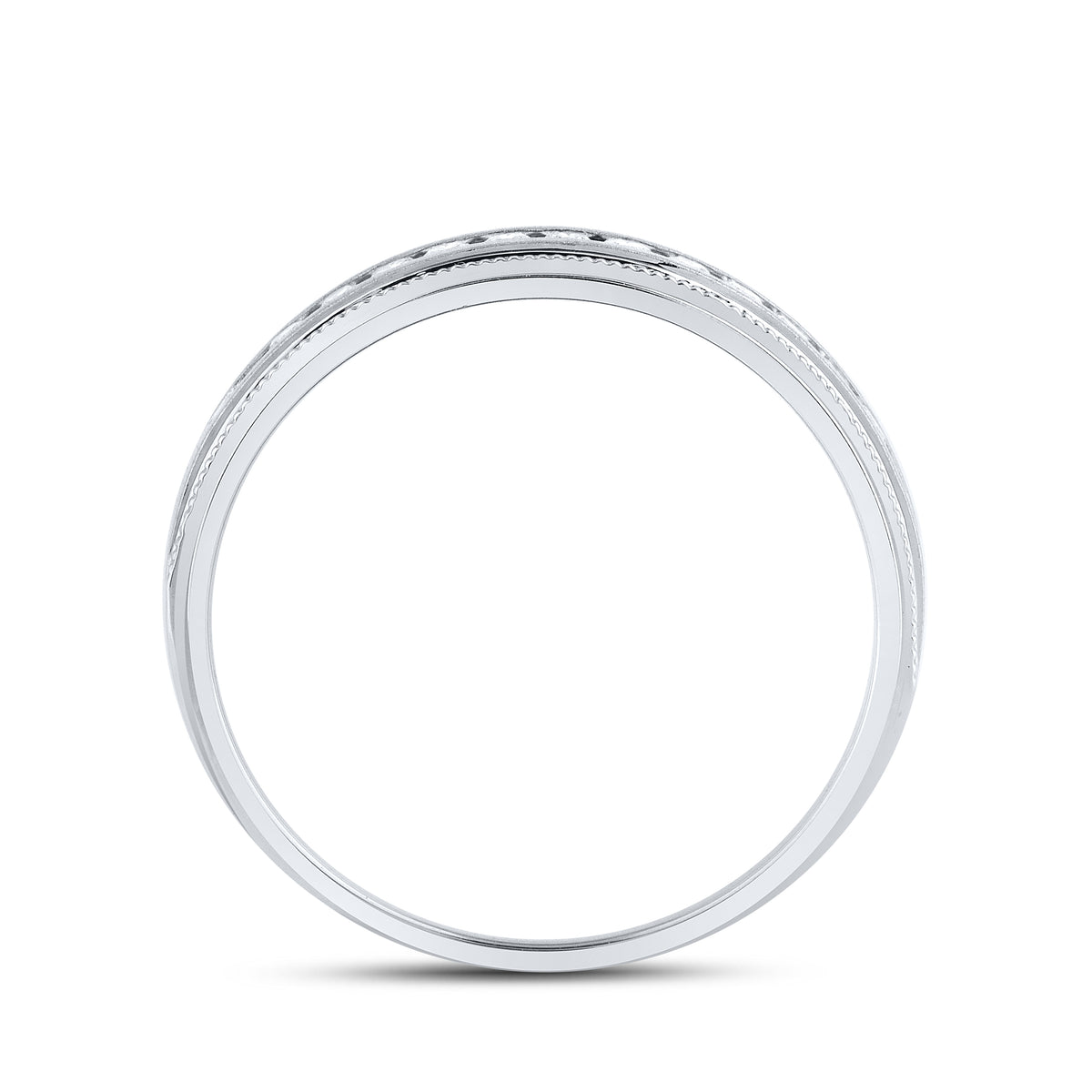 10kt White Gold  0.27 CTW Diamond Men’s Band