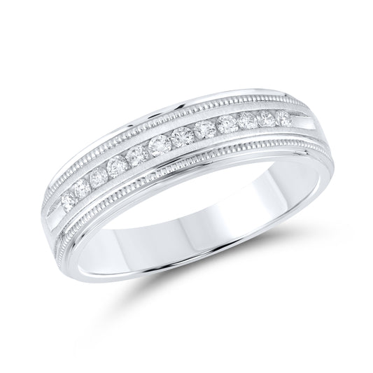 14kt White Gold  0.25 CTW Diamond Men’s Band