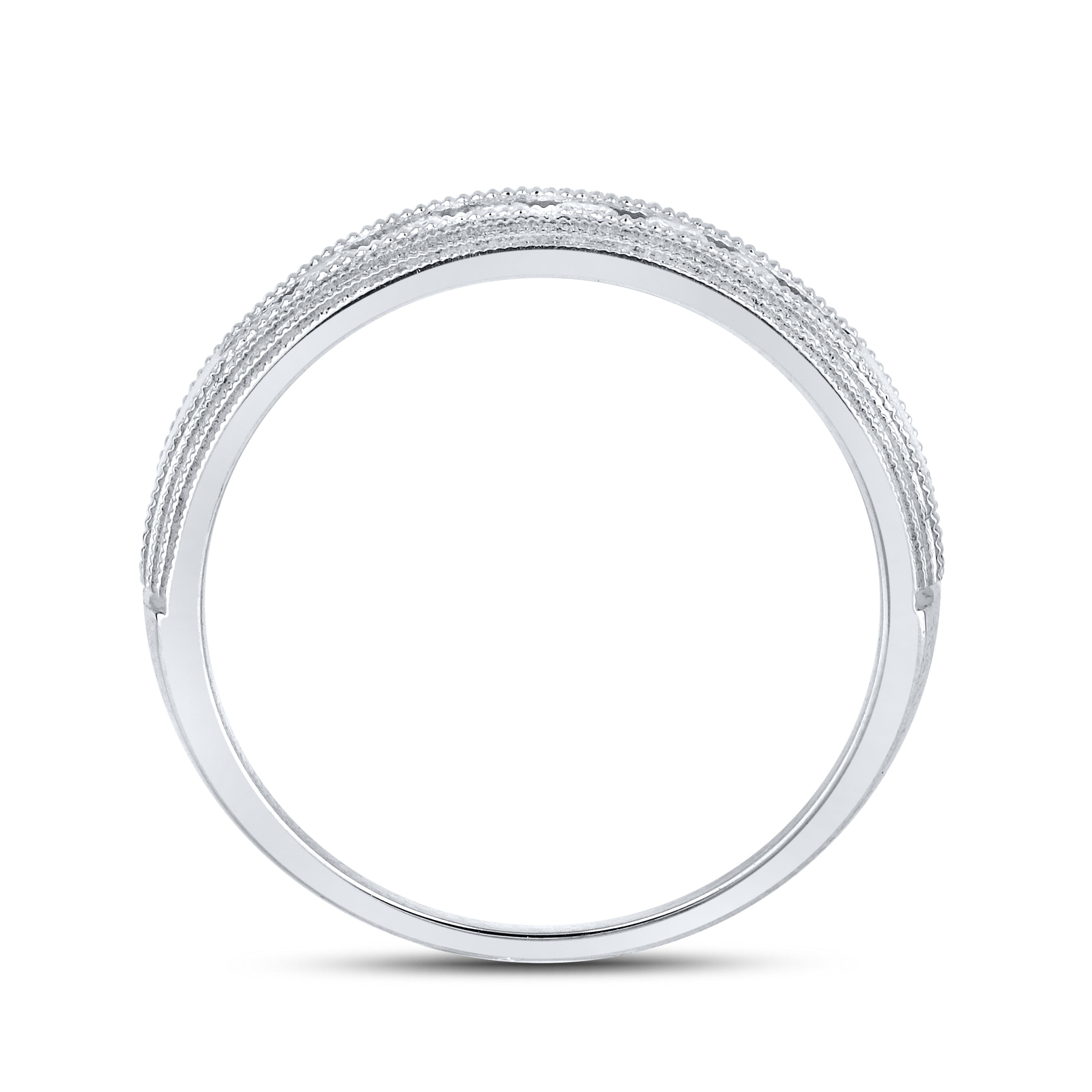 10KT WHITE GOLD 0.24 CTW MEN’S DIAMOND BAND