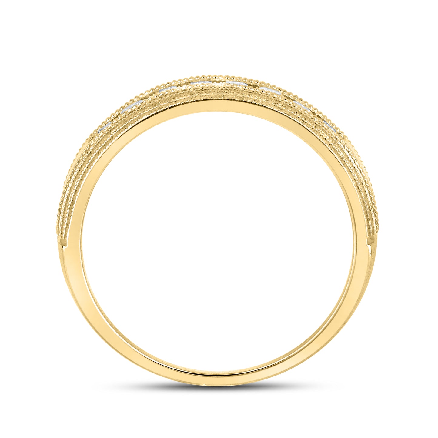 10KT YELLOW GOLD 0.23 CTW MEN’S DIAMOND BAND