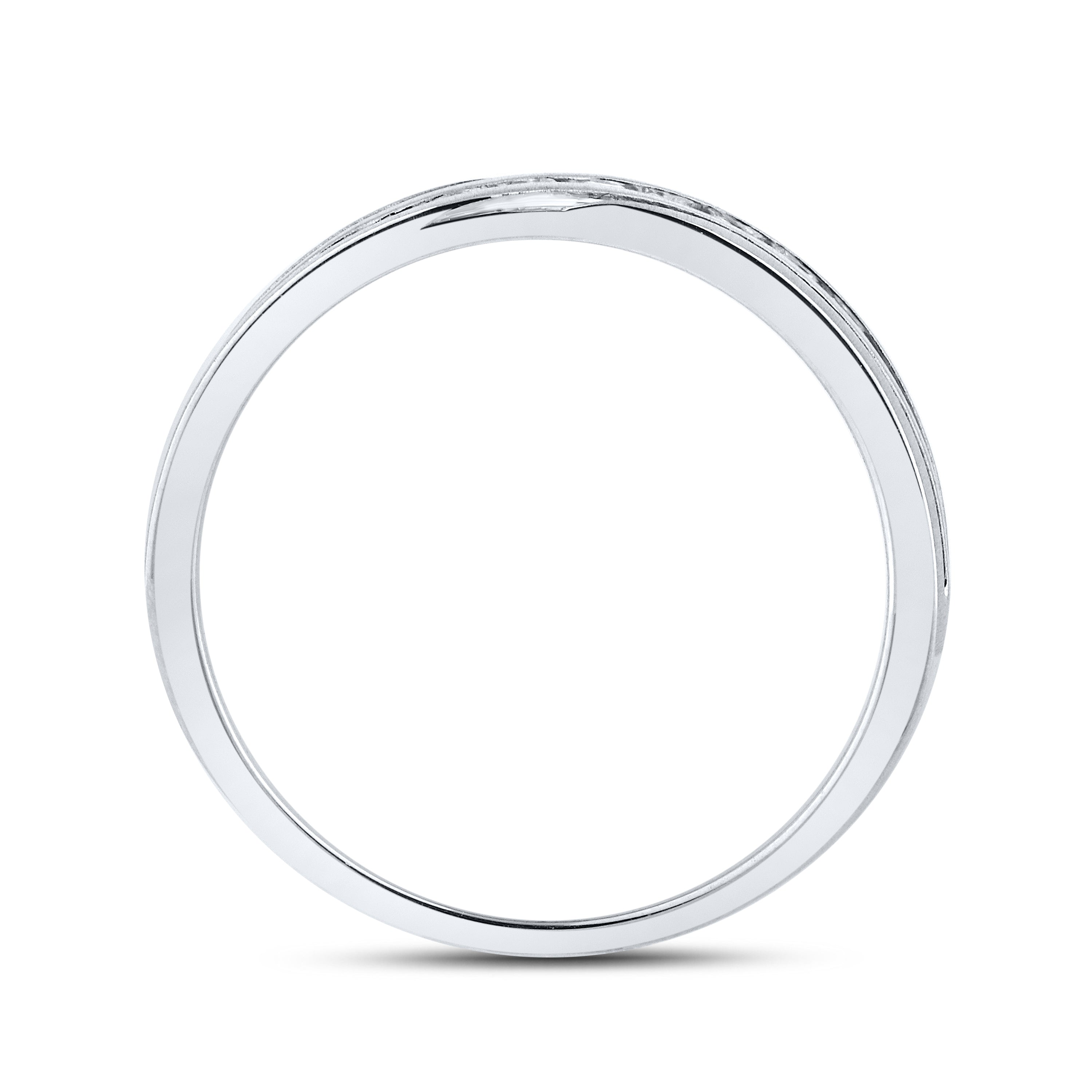 10KT WHITE GOLD  0.25 CTW MEN’S DIAMOND BAND