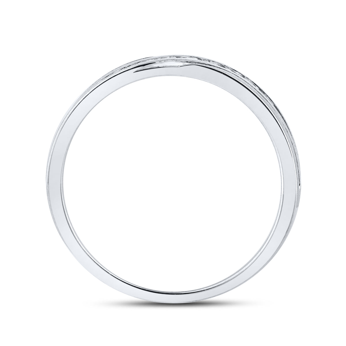10KT WHITE GOLD  0.25 CTW MEN’S DIAMOND BAND