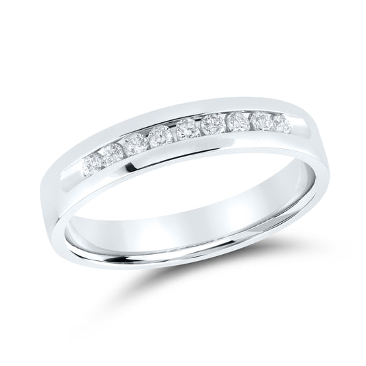 14kt White Gold 0.25 CTW Lab Diamond Men's Band