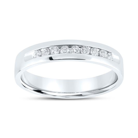 14kt White Gold 0.25 CTW Lab Diamond Men's Band