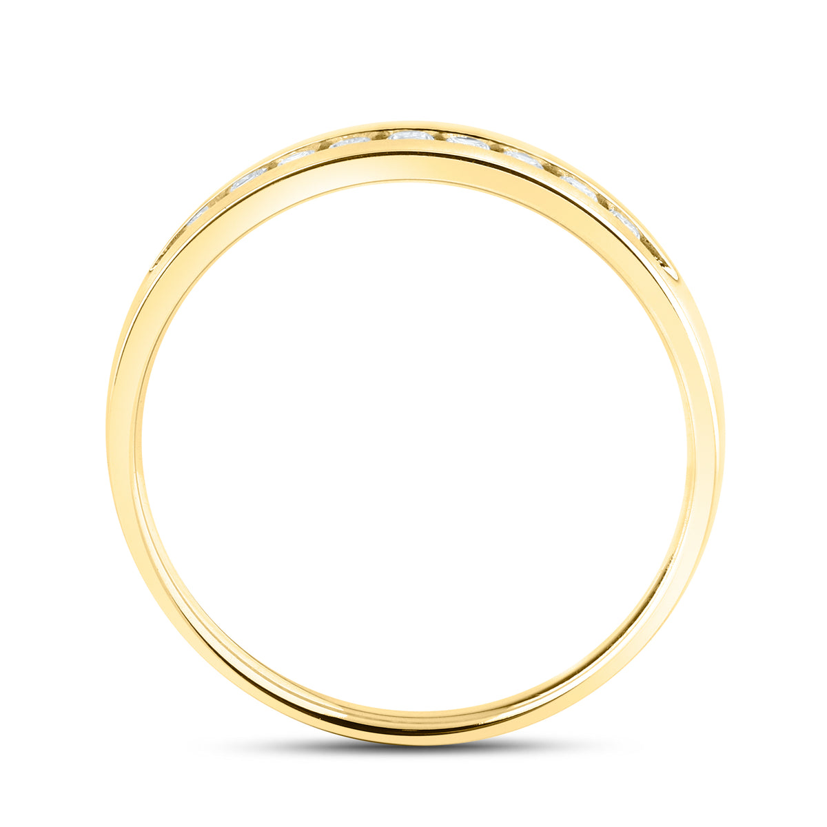 10KT YELLOW GOLD 0.23 CTW MEN’S DIAMOND BAND