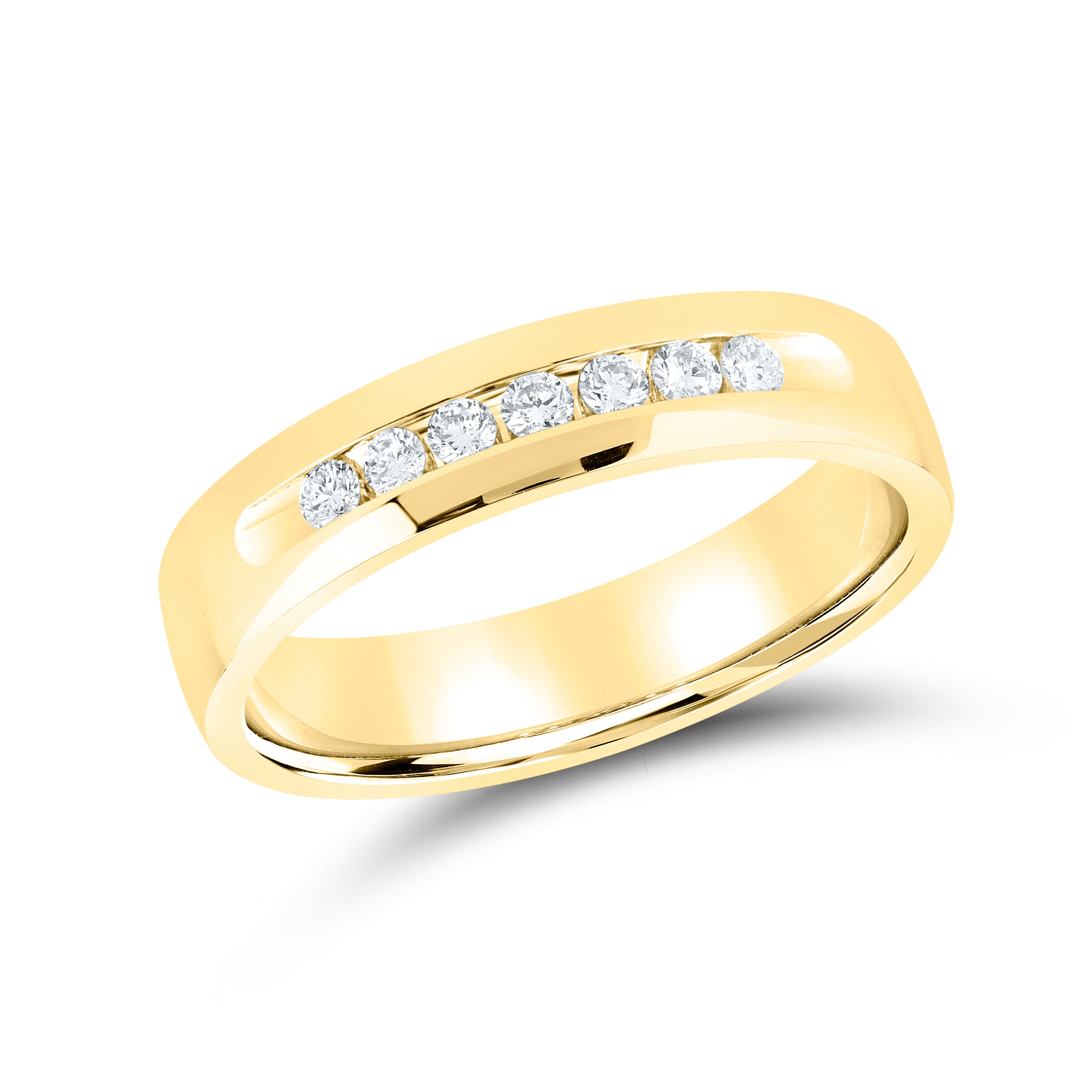 10KT YELLOW GOLD 0.23 CTW MEN’S DIAMOND BAND