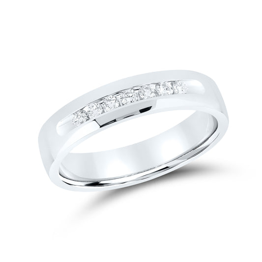 14KT WHITE GOLD 0.24 CTW MEN’S DIAMOND BAND