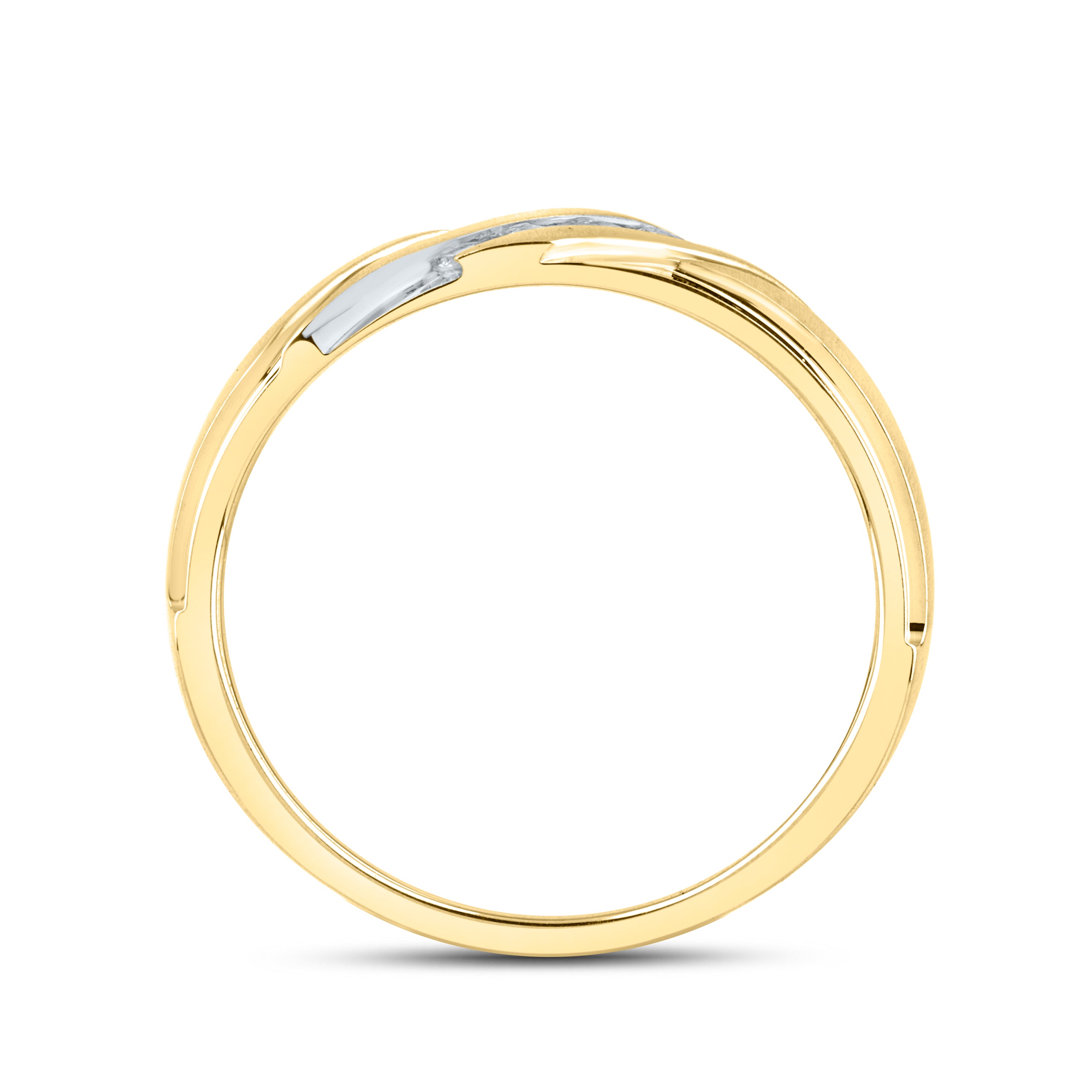 10KT YELLOW GOLD 0.16 CTW MEN’S DIAMOND BAND