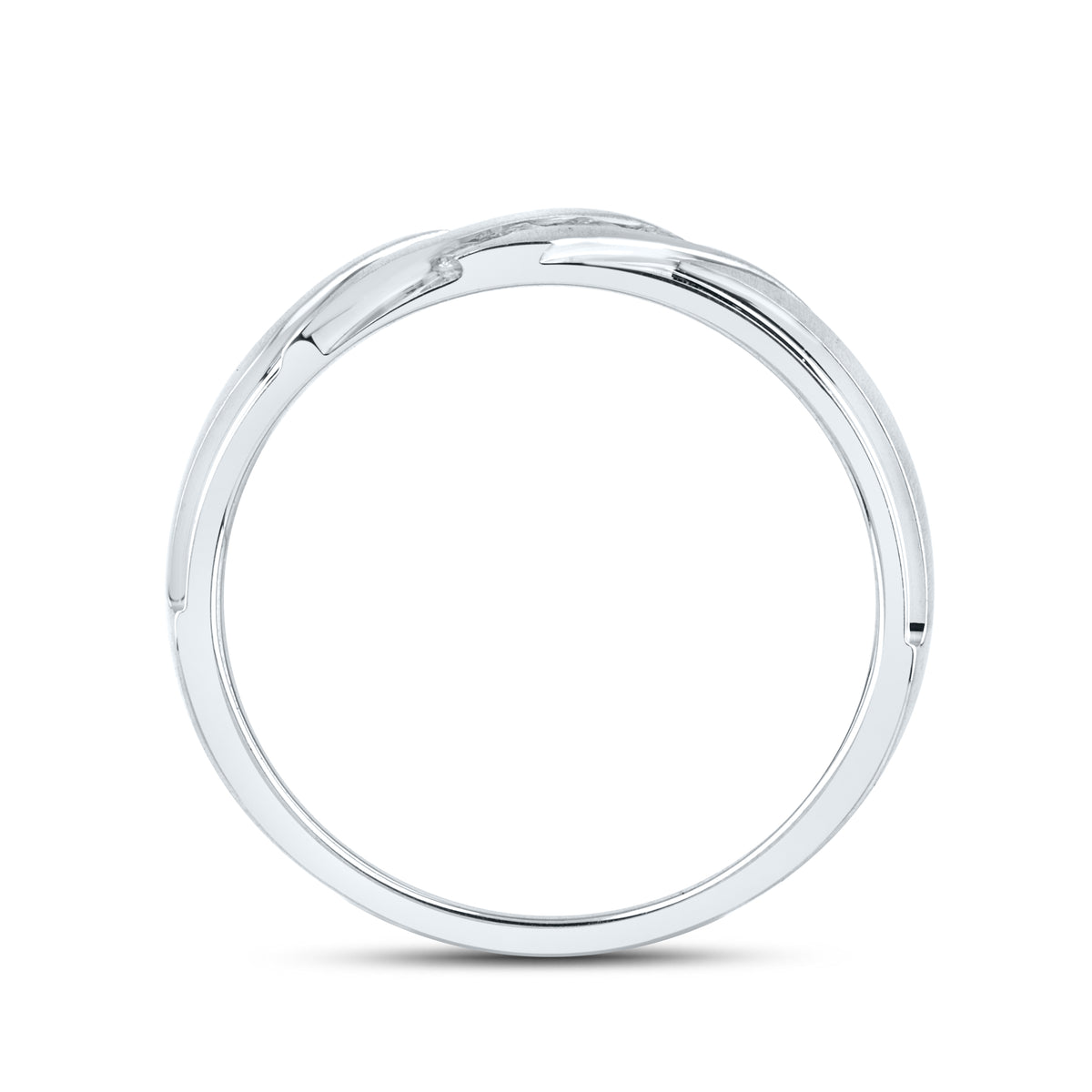 10KT WHITE GOLD 0.15 CTW MEN’S DIAMOND BAND
