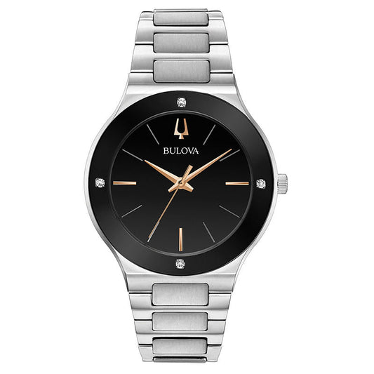 Men's Bulova Futuro Millenia Diamond Accent Watch with Black Dial