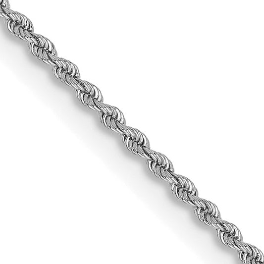 14KT White Gold 30 inch 2mm Regular Rope with Lobster Clasp Chain