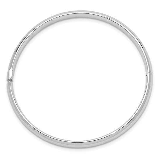 14kt 3/16 White Gold Hinged Baby Bangle