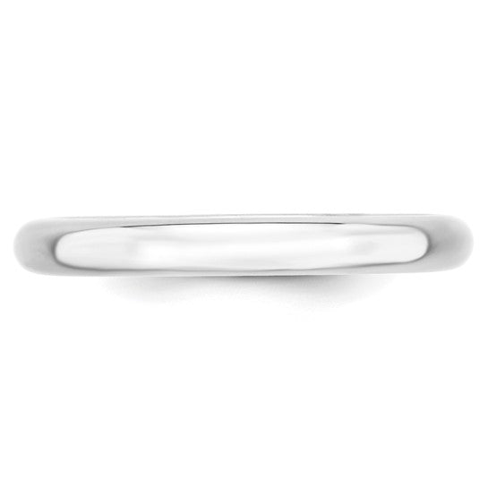 10kt White Gold 3mm Standard Weight Comfort Fit Wedding Band Size 12.5