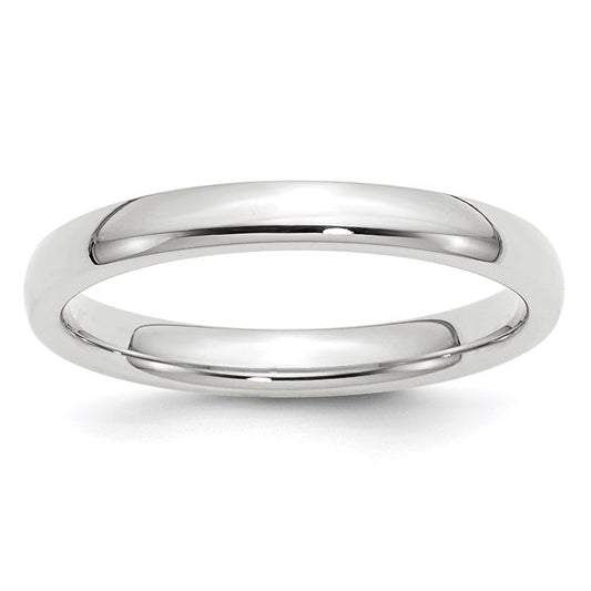 14kt White Gold 3mm Standard Weight Comfort Fit Wedding Band Size 7