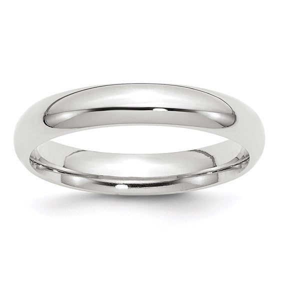 14kt White Gold 4mm Standard Weight Comfort Fit Wedding Band Size 6