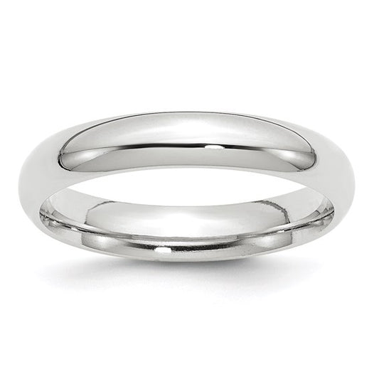 14kt White Gold 4mm Standard Weight Comfort Fit Wedding Band Size 5.5