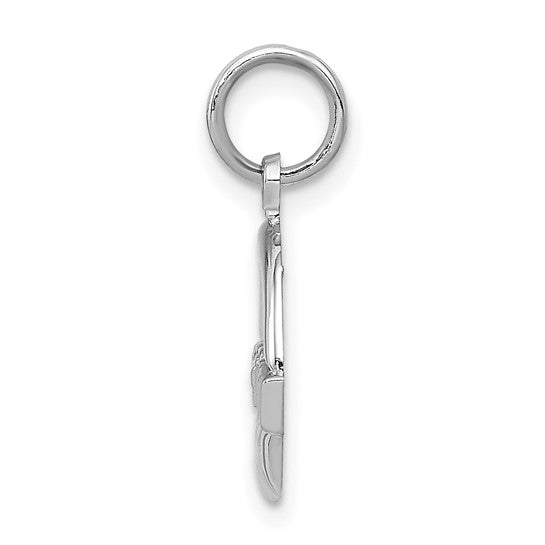 14kt White Gold Claddagh Charm