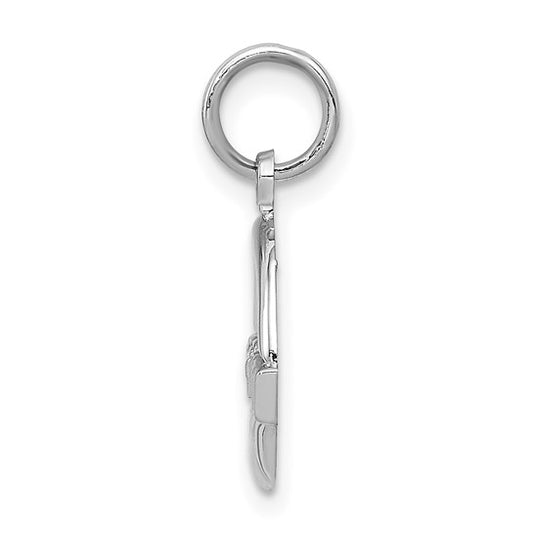 14kt White Gold Claddagh Charm