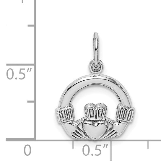 14kt White Gold Claddagh Charm