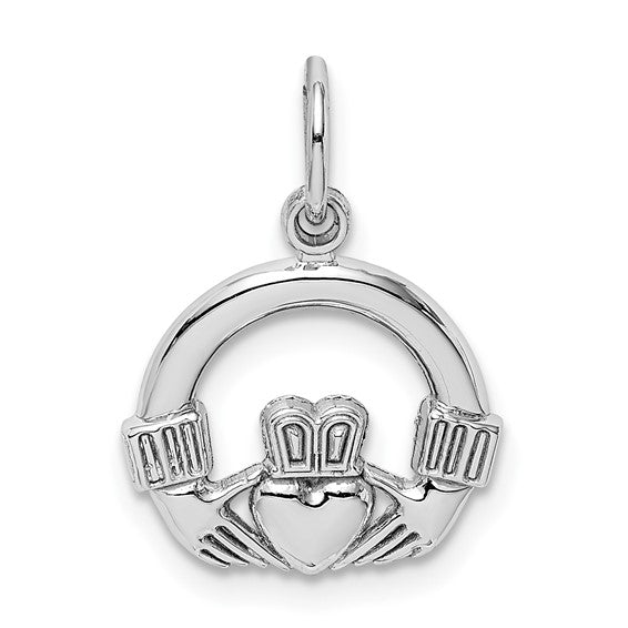 14kt White Gold Claddagh Charm