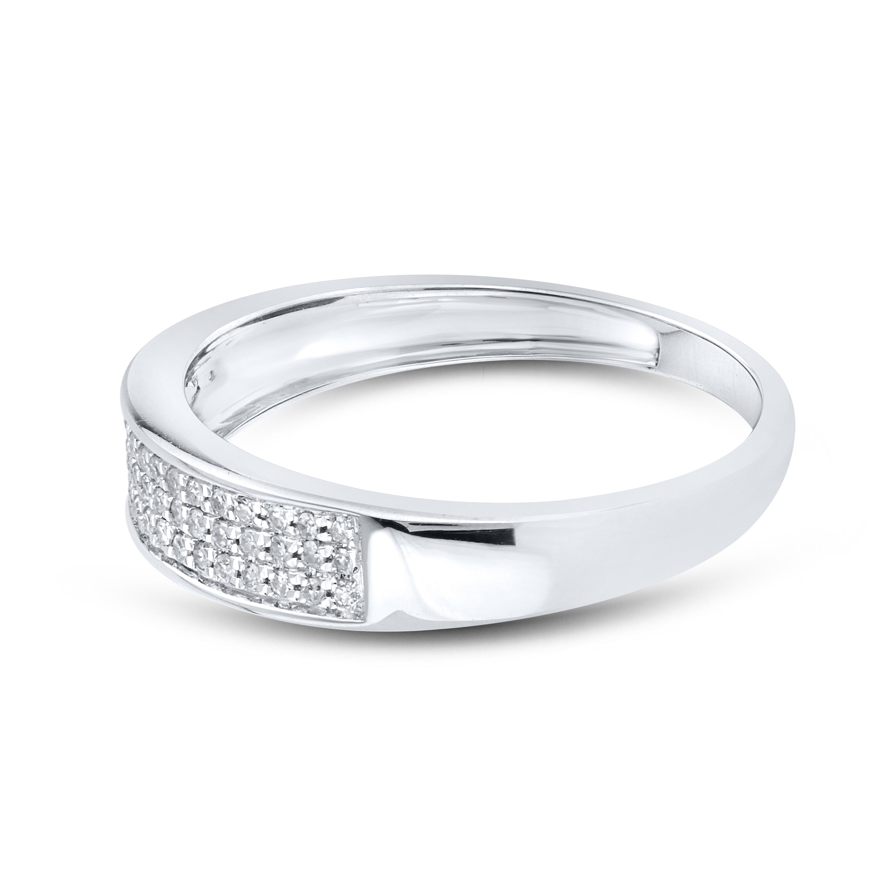 14kt White Gold 0.16 CTW Diamond Wedding Band