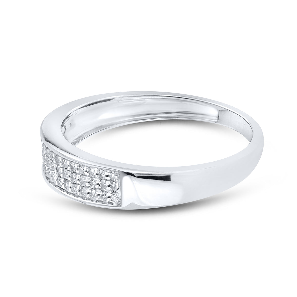 14kt White Gold 0.16 CTW Diamond Wedding Band