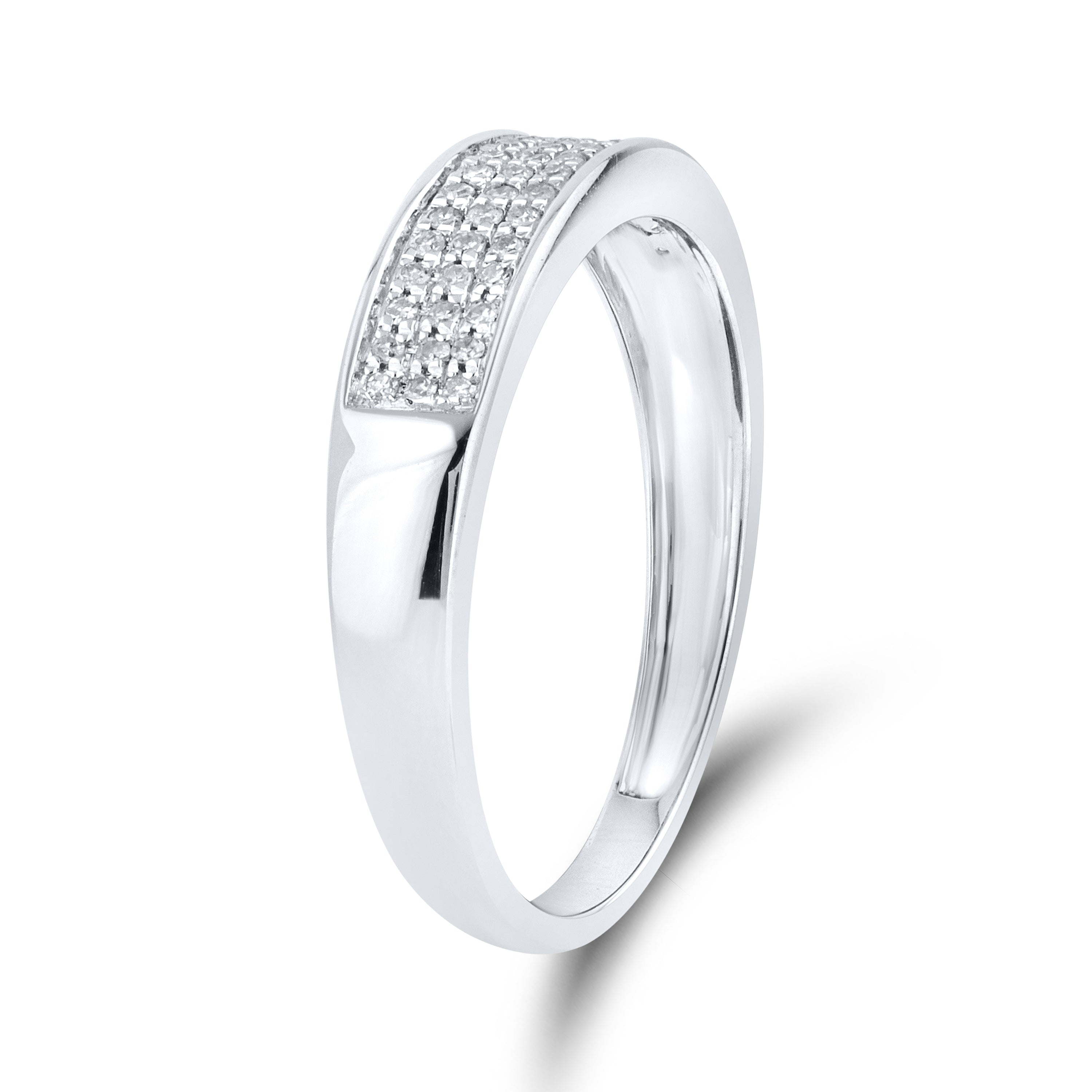 14kt White Gold 0.16 CTW Diamond Wedding Band