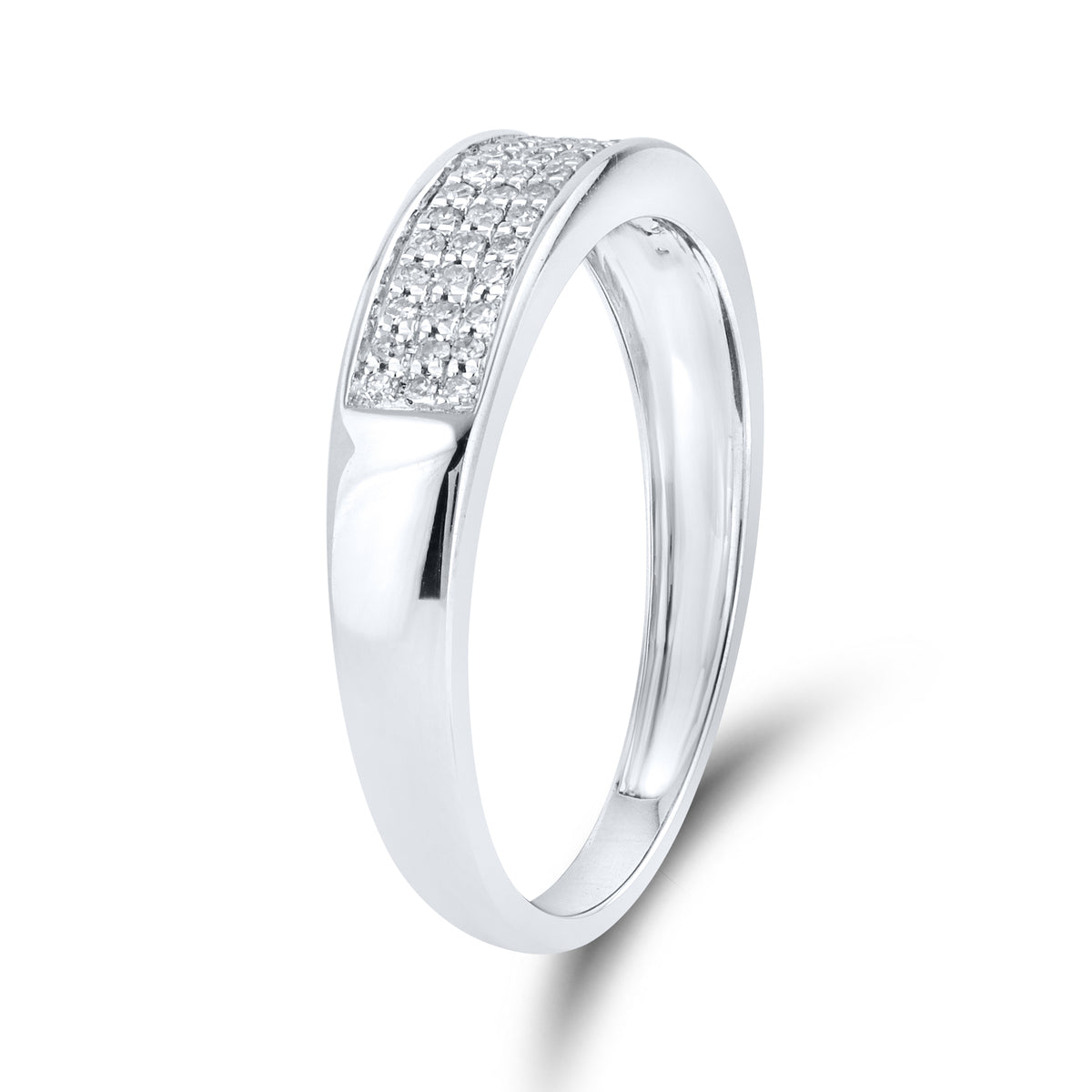 14kt White Gold 0.16 CTW Diamond Wedding Band