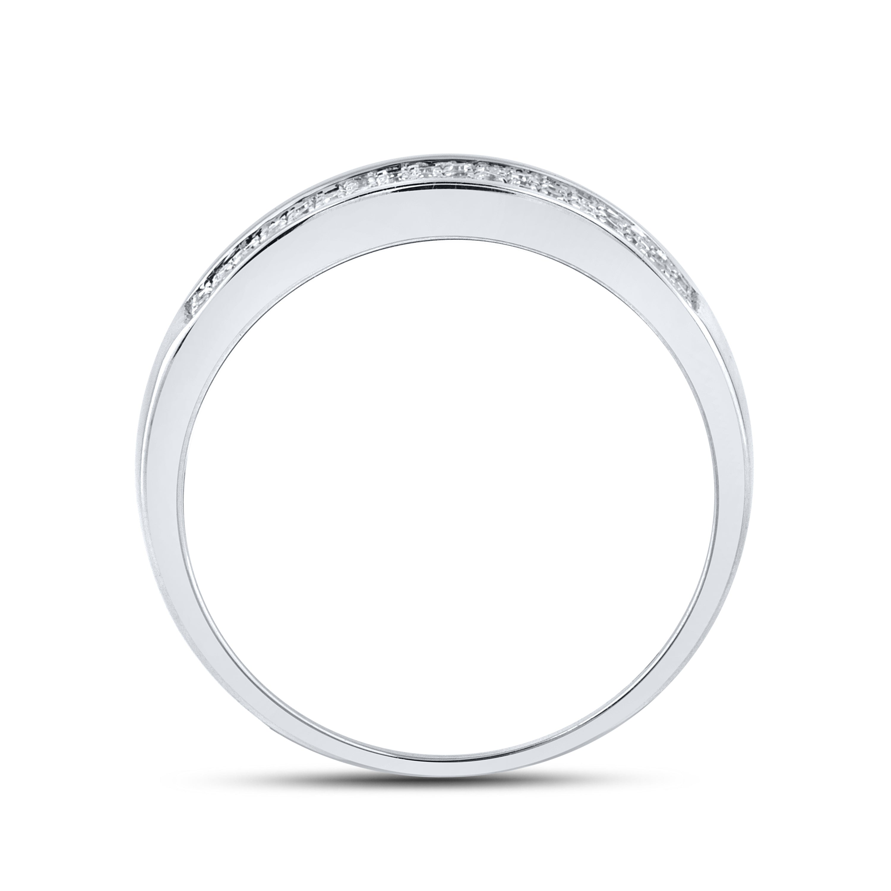 14kt White Gold 0.16 CTW Diamond Wedding Band