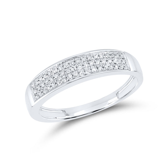 14kt White Gold 0.16 CTW Diamond Wedding Band