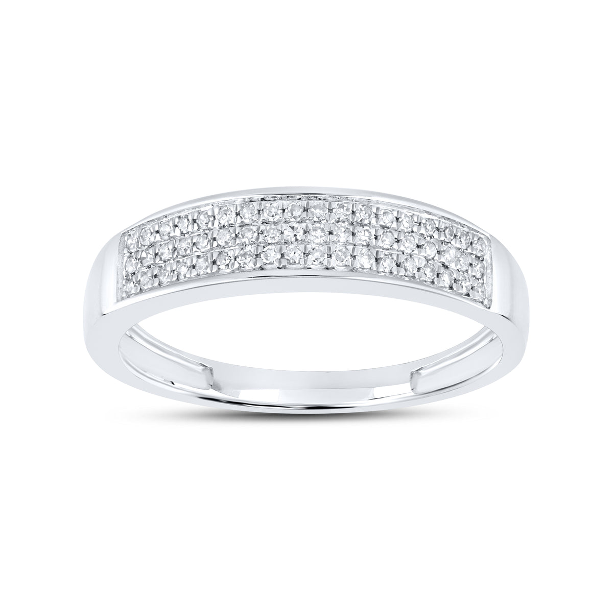 14kt White Gold 0.16 CTW Diamond Wedding Band