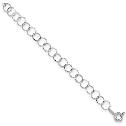 14KT White Gold Circle Bracelet