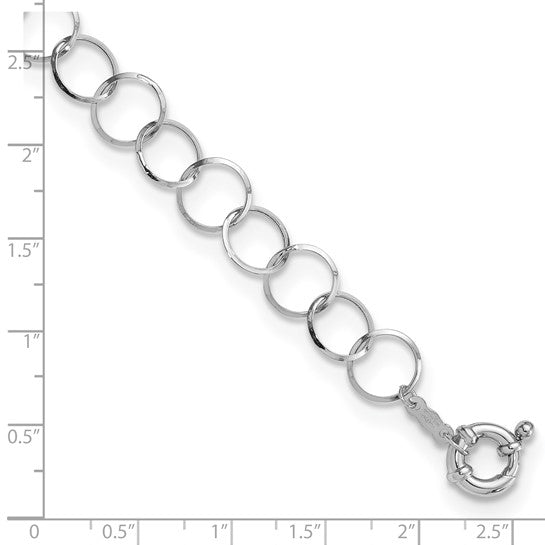 14KT White Gold Circle Bracelet