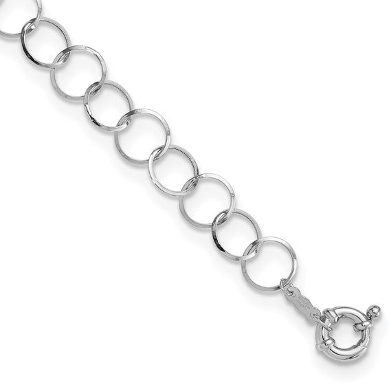 14KT White Gold Circle Bracelet