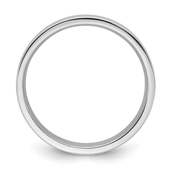 10kt White Gold 4mm Standard Weight Flat Comfort Fit Wedding Band Size 10