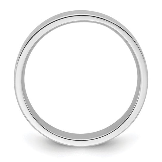 14kt White Gold 5mm Standard Weight Flat Comfort Fit Wedding Band Size 9