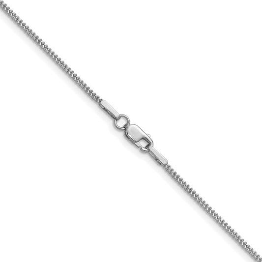 14KT White Gold 22 inch .9mm Franco with Lobster Clasp Chain