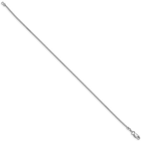 14KT White Gold 8 inch .9mm Franco with Lobster Clasp Bracelet